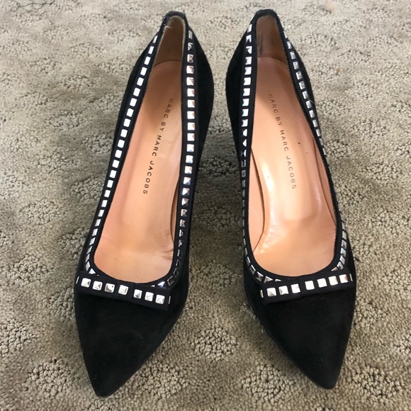 MARC by Marc Jacobs Studded Suede Low heeled pumps - Picture 3 of 7